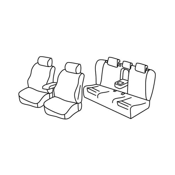 Seat Covers Lampa Set Superior - Grey/black - compatible for Audi A4 Avant (09/01>04/08)