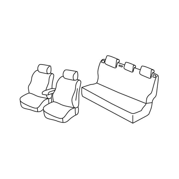 Coprisedili Lampa Set Superior - Grigio/Nero - compatibili per Volkswagen Polo 5p (09/09>09/17)