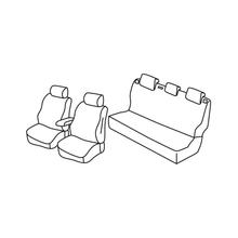 Potahy Lampa Set Superior - Šedá/černá - kompatibilní pro Volkswagen Polo 5p (09/09>09/17)
