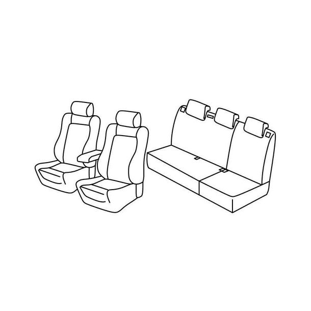 Coprisedili Lampa Set Superior - Grigio/Nero - compatibile per Volkswagen Polo 5p (09/09>04/14)
