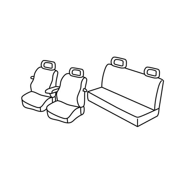Coprisedili Lampa Set Superior - Grigio/Nero - compatibili per Volkswagen New Beetle (04/99>10/11)