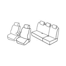 Potahy do sedadel Lampa Set Superior - Šedá/černá - kompatibilní pro Renault Kangoo 5p (01/97>01/08)