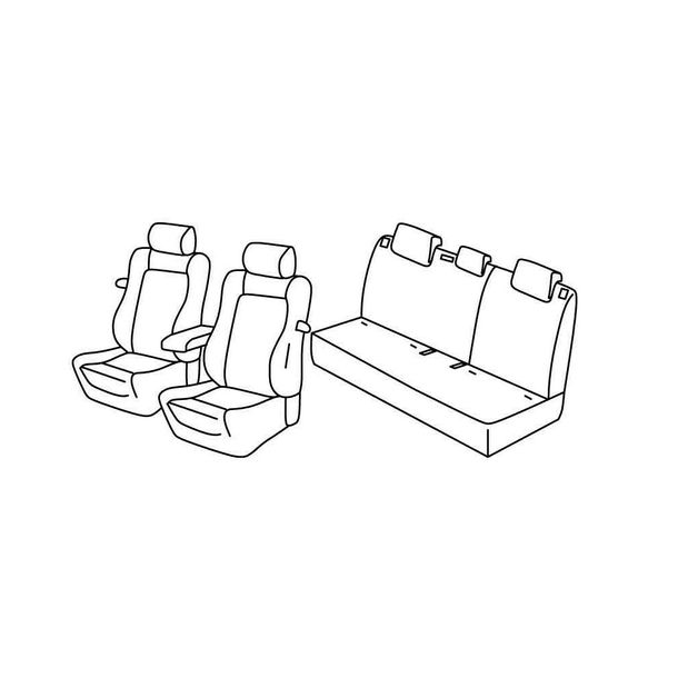 Housses de siège Lampa Set Superior - Beige - compatible pour Audi A3 3p (05/03>08/12)