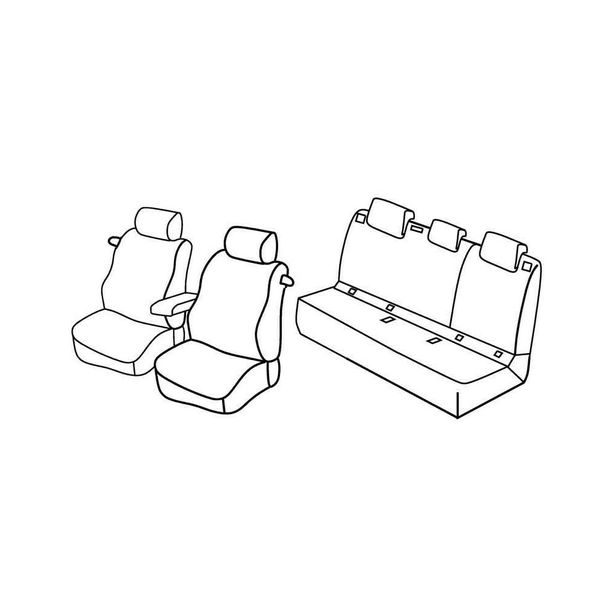 Coprisedili Lampa Set Superior - Grigio/Nero - compatibili per Audi A3 3p (09/12>07/16)