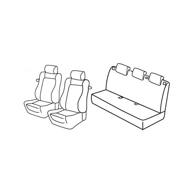 Coprisedili Lampa Set Superior - Grigio/Nero - compatibili per Opel Corsa D 3p (09/06>11/14)