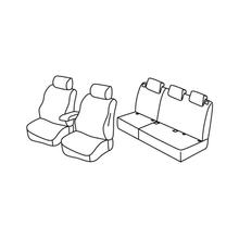 Pokrowce na siedzenia Lampa Zestaw Superior - Szary/Czarny - kompatybilne z Citroen C3 Picasso (01/09>10/12)