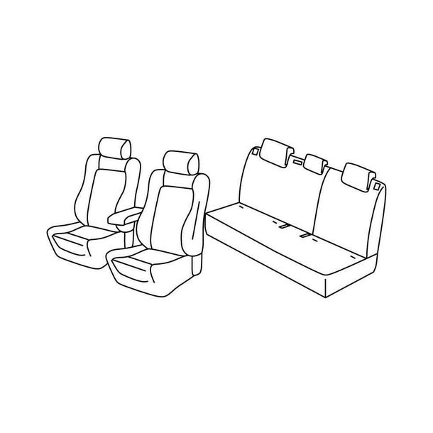 Seat Covers Lampa Set Superior - Hazelnut - compatible with Audi A3 Sportback (09/04>10/12)