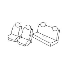 Coprisedili Lampa Set Superior - Grigio/Nero - compatibili per Fiat 500 (07/07>06/15) - Fiat 500C (07/09>06/15)
