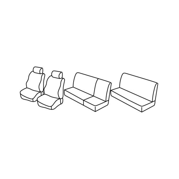 Fundas de Asiento Lampa Set Superior - Beige - compatible para Land Rover Defender 5p (01/90>07/10)