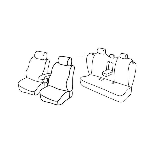 Seat Covers Lampa Set Superior - Beige - compatible for Volvo S80 (05/06>06/16)