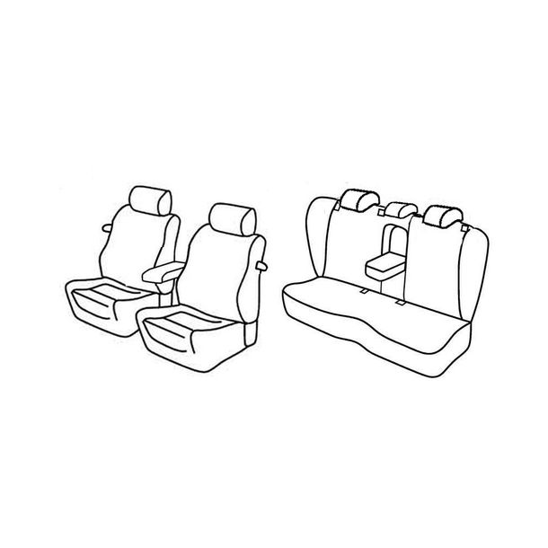 Housses de siège Lampa Set Superior - Beige - compatibles pour Volkswagen Passat 4p (03/05>12/10)