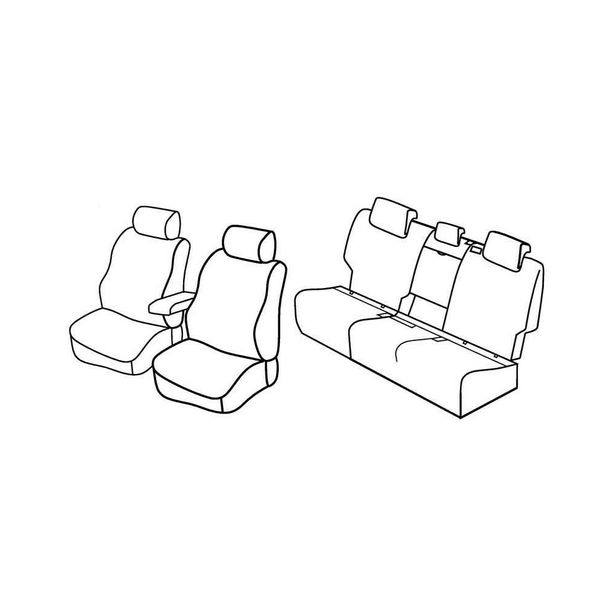 Coprisedili Lampa Set Superior - Beige - compatibili per Volkswagen Golf VII Sportsvan (05/14>08/18)