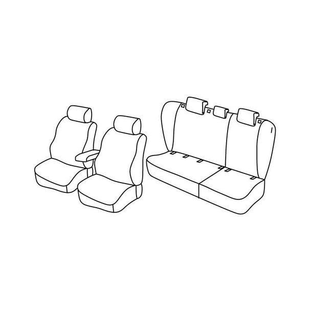 Coprisedili Lampa Set Superior - Beige - compatibili per Volkswagen Golf VI Variant (10/09>09/13)