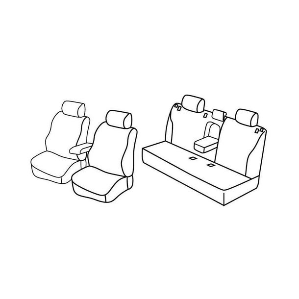 Coprisedili Lampa Set Superior - Beige - compatibile per Toyota Prius 5p (07/09>02/16)