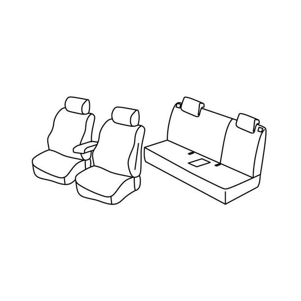 Coprisedili Lampa Set Superior - Nero/Grigio - compatibili per Audi A1 3p (09/10>10/18)