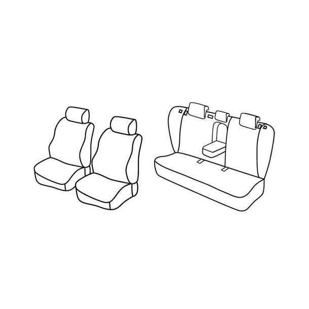 Fundas de asiento Lampa Set Superior - Beige - compatibles para Toyota Avensis Wagon (04/09>03/19)