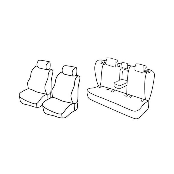 Coprisedili Lampa Set Superior - Beige - compatibili per Toyota Avensis 4p (04/09>03/19)