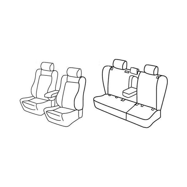 Fundas de asiento Lampa Set Superior - Beige - compatibles para Toyota Avensis 4p (05/03>03/09)