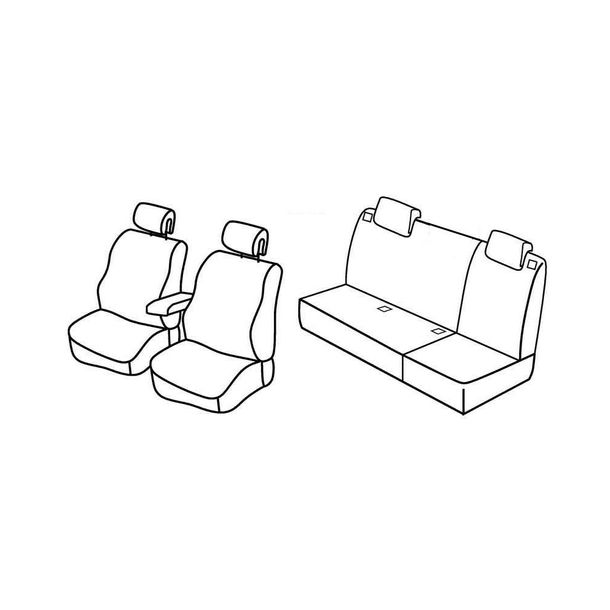 Seat Covers Lampa Set Superior - Beige - compatible for Renault Megane III Sportour (09/09>09/16)