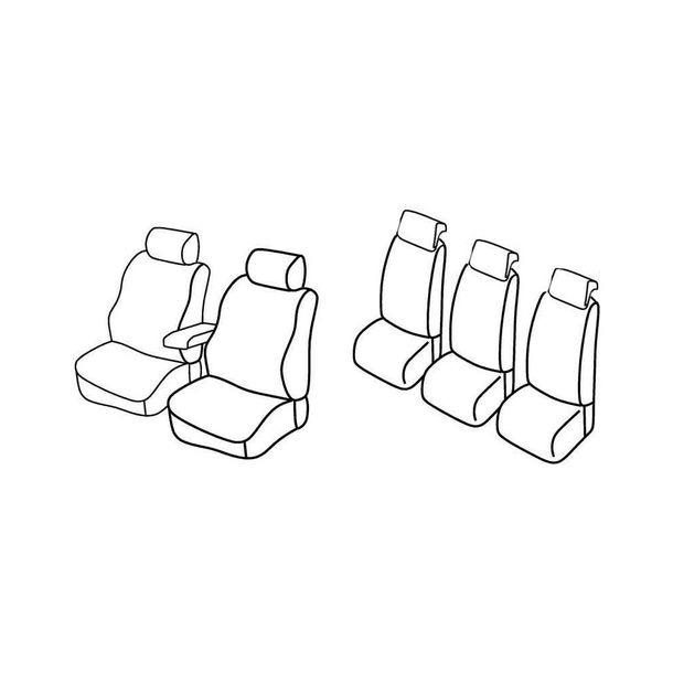 Coprisedili Lampa Set Superior - Beige - compatibili per Peugeot 308 sw (05/08>04/14)