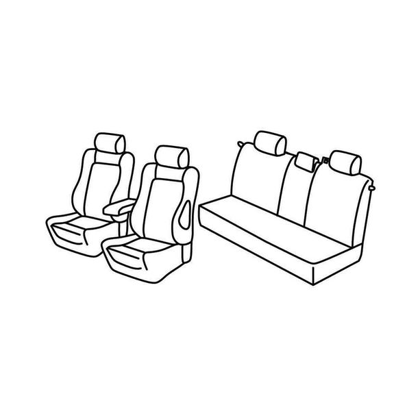 Stoelbekleding Lampa Set Superior - Beige - geschikt voor Opel Zafira (09/05>10/11) - Opel Zafira One (11/11>07/15)