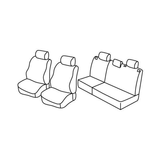 Coprisedili Lampa Set Superior - Beige - compatibili per Nissan X-Trail (07/07>05/14)