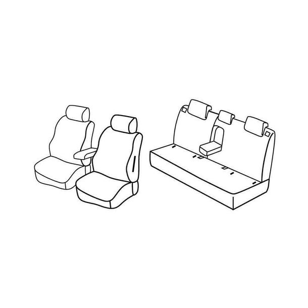 Coprisedili Lampa Set Superior - Beige - compatibili per Nissan Qashqai (03/07>01/14)