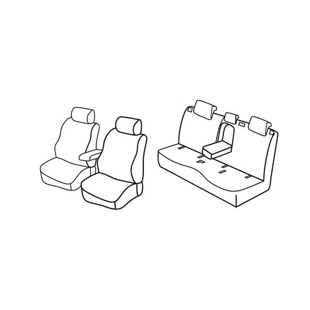 Seat Covers Lampa Set Superior - Beige - compatible for Mercedes Class B (10/11>01/19)