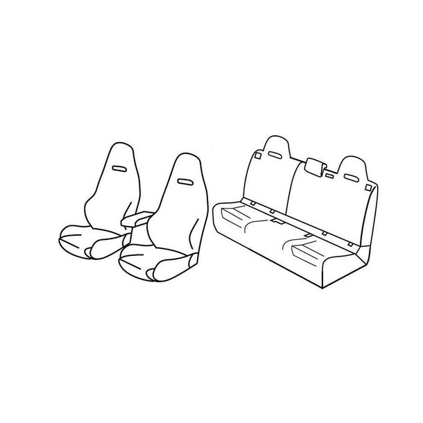 Housses de siège Lampa Set Superior - Beige - compatibles avec Mercedes Classe A 5p (10/12>09/15)