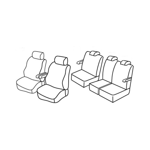 Seat Covers Lampa Set Superior - Beige - compatible with Mazda 5 5-door (11/10>10/13)