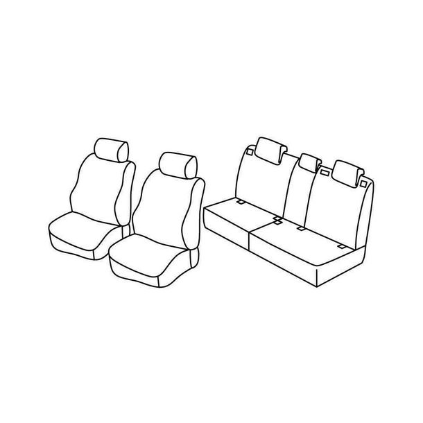 Coprisedili Lampa Set Superior - Beige - compatibile per Kia Sorento (11/09>01/15)