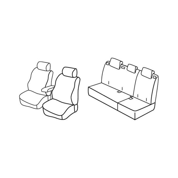 Coprisedili Lampa Set Superior - Beige - compatibile per Honda Civic 5p (02/12>02/15)