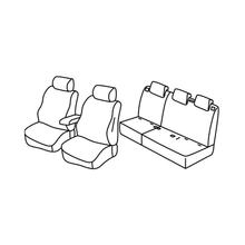 Potahy na sedadla Lampa Set Superior - Béžová - kompatibilní pro Fiat Doblò 5p (01/10>05/20) - Opel Combo Tour (04/12>12/17)