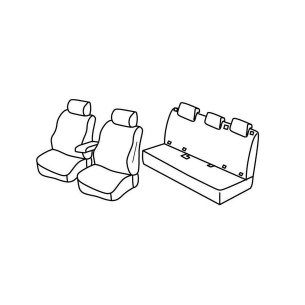 Coprisedili Lampa Set Superior - Beige - compatibili per Citroen C4 Cactus (05/14>01/18)