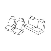 Sitzbezüge Lampa Set Superior - Nocciola - kompatibel für Audi A1 3p (09/10>10/18)