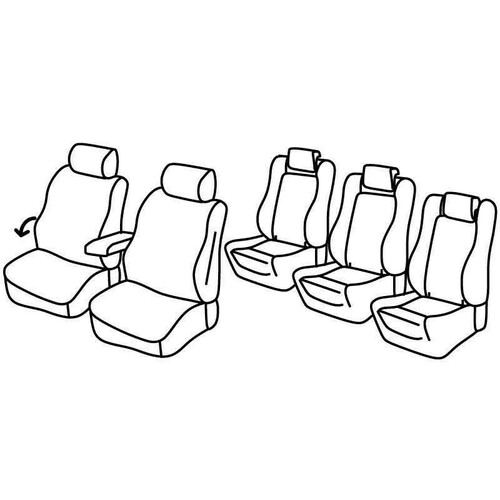 Coprisedili Lampa Set Superior - Beige - compatibili per Volkswagen Sharan (10/10>07/20)