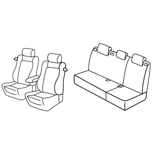 Coprisedili Lampa Set Superior - Beige - compatibile per Volkswagen Polo 3p (05/14>09/17)