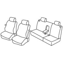 Housses de siège Lampa Set Superior - Beige - compatibles pour Volkswagen Polo 3p (11/01>08/09)