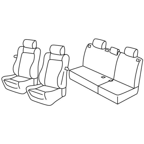 Fundas de asiento Lampa Set Superior - Beige - compatible para Volkswagen Polo 3p (11/01>08/09)