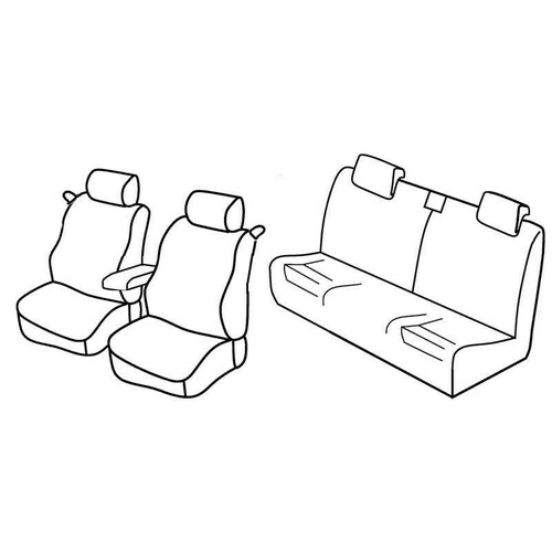 Seat Covers Lampa Set Superior - Beige - compatible for Volkswagen Beetle (11/11>08/18)