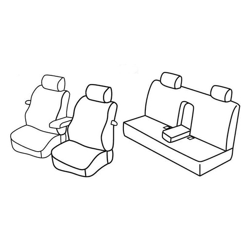 Housses de siège Lampa Set Superior - Beige - compatibles pour Volkswagen New Beetle (04/99>10/11)