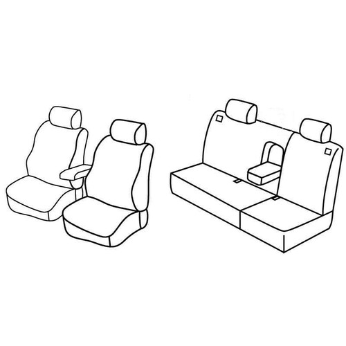 Coprisedili Lampa Set Superior - Beige - compatibile per Volkswagen Golf IV Variant (04/99>05/06)