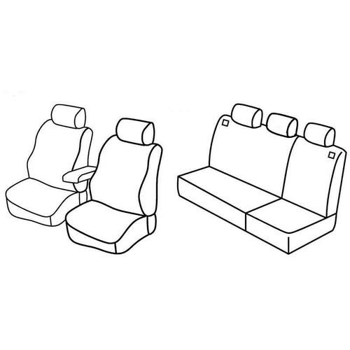 Coprisedili Lampa Set Superior - Beige - compatibili per Volkswagen Golf IV 5p (10/97>10/03)