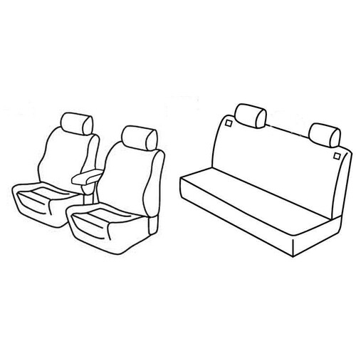 Seat Covers Lampa Set Superior - Beige - compatible for Volkswagen Golf IV 5p (10/97>10/03)