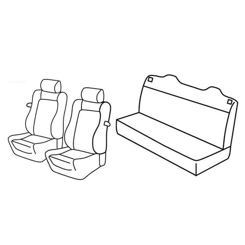 Housses de siège Lampa Set Superior - Beige - compatibles avec Volkswagen Golf IV Cabrio (10/97>10/03)