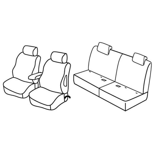 Fundas de Asiento Lampa Set Superior - Beige - compatibles para Suzuki Grand Vitara 3p (10/05>03/15)