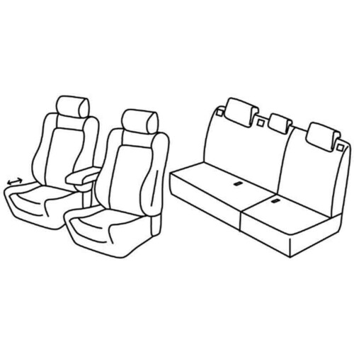 Coprisedili Lampa Set Superior - Beige - compatibili per Opel Astra J Sports Tourer (11/12>02/16)