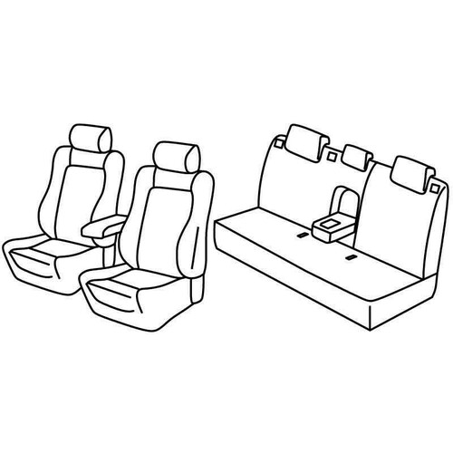 Coprisedili Lampa Set Superior - Beige - compatibile per Opel Astra J GTC (09/11>08/18)