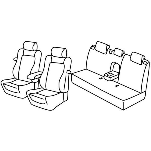 Coprisedili Lampa Set Superior - Beige - compatibili per Opel Astra J GTC (09/11>08/18)
