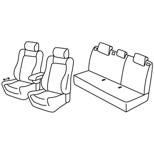 Fundas de asiento Lampa Set Superior - Beige - compatibles para Opel Astra J 5p (01/10>10/15)